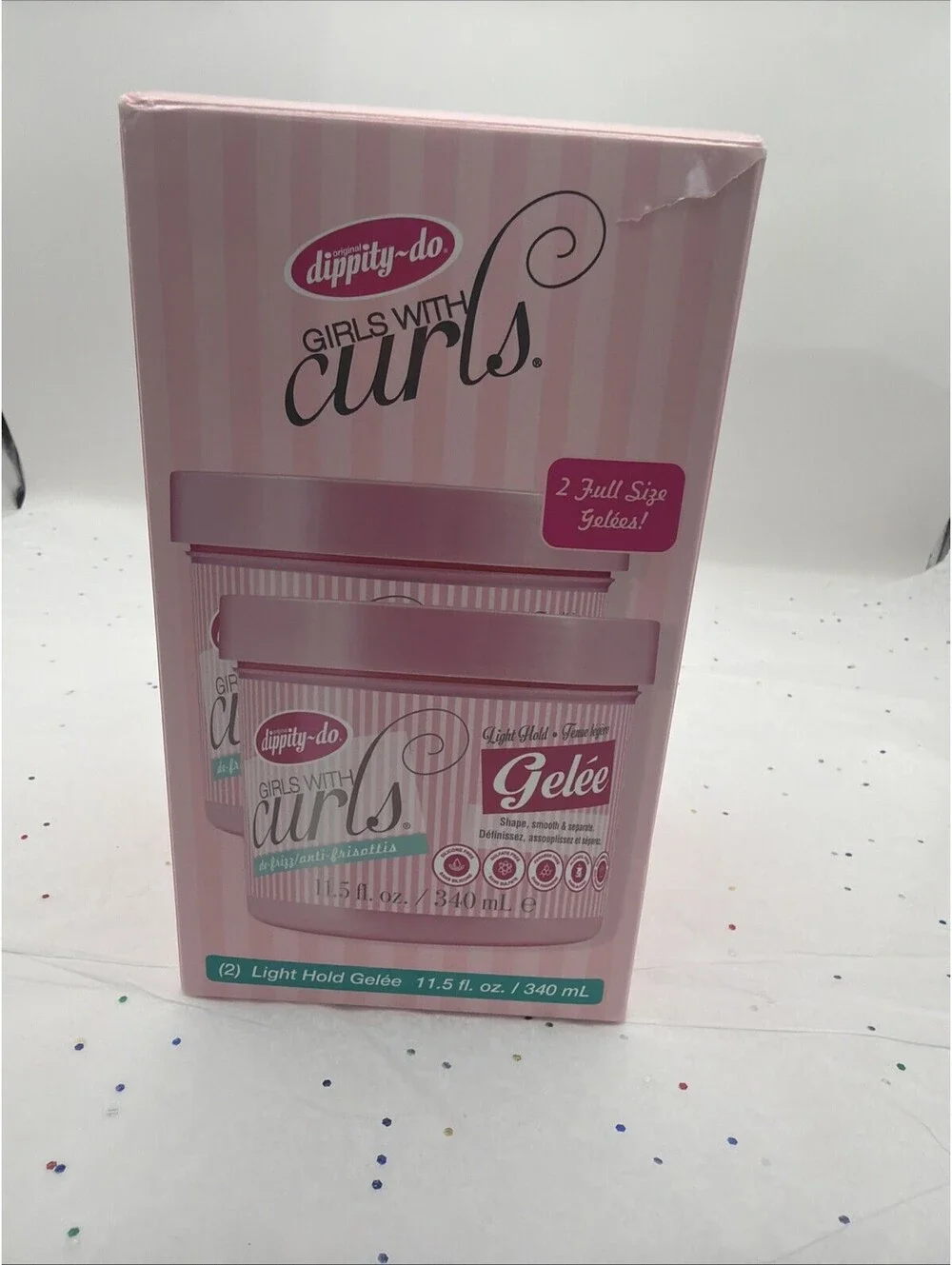 2 Jars Dippity-do Girls with Curls Gelee 11.5 oz (New in box)